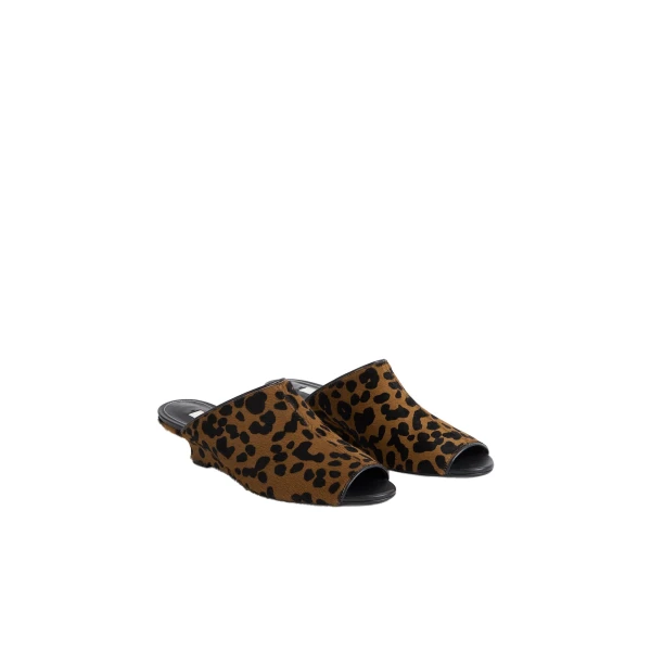 Summer pony hair mules in Leopard - Image 4