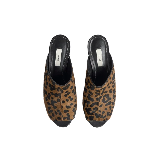 Summer pony hair mules in Leopard - Image 5