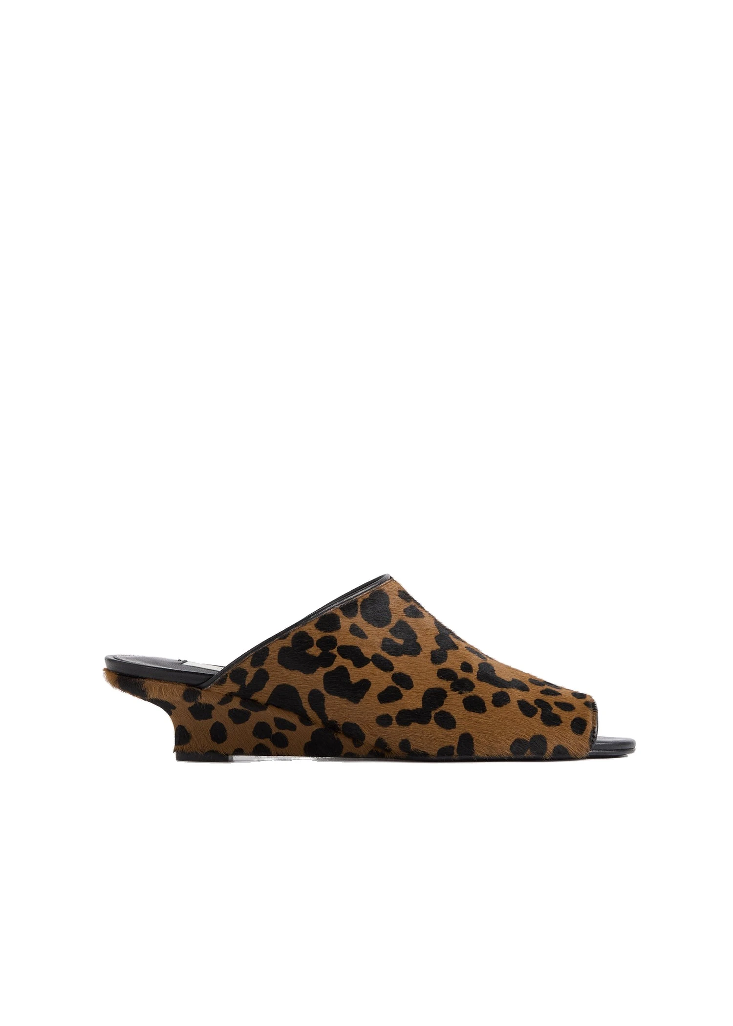 Summer pony hair mules in Leopard
