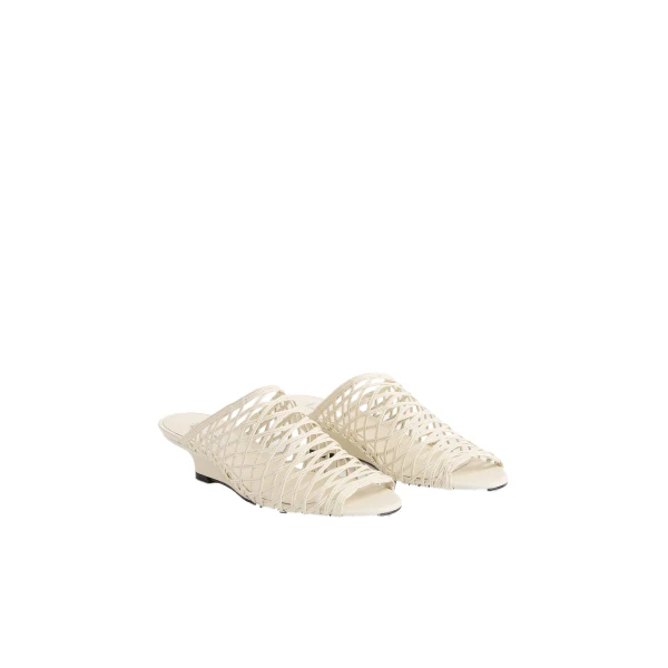 Summer woven mules in Macadamia - Image 4