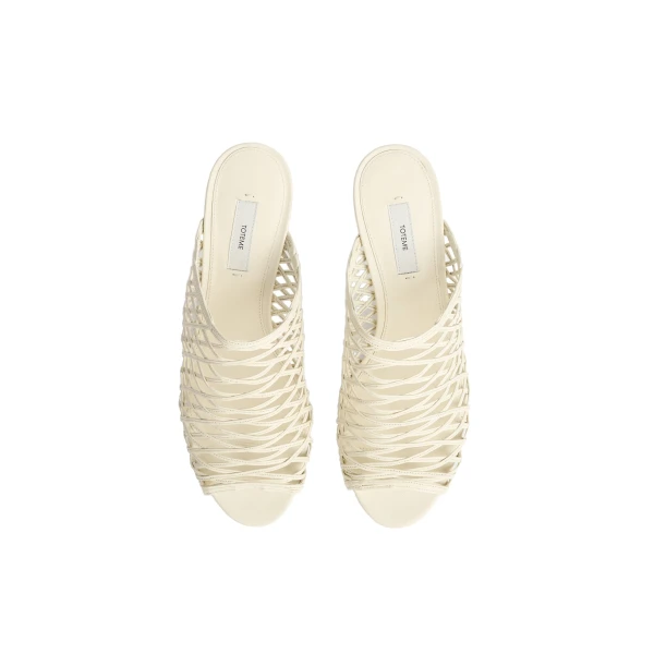 Summer woven mules in Macadamia - Image 5