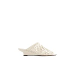 Toteme Summer woven mules in Macadamia