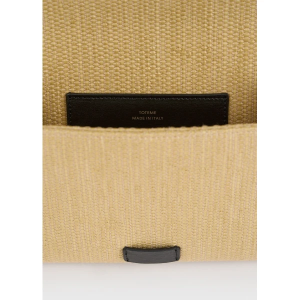 T-Flap woven envelope in Natural / Black - Image 6