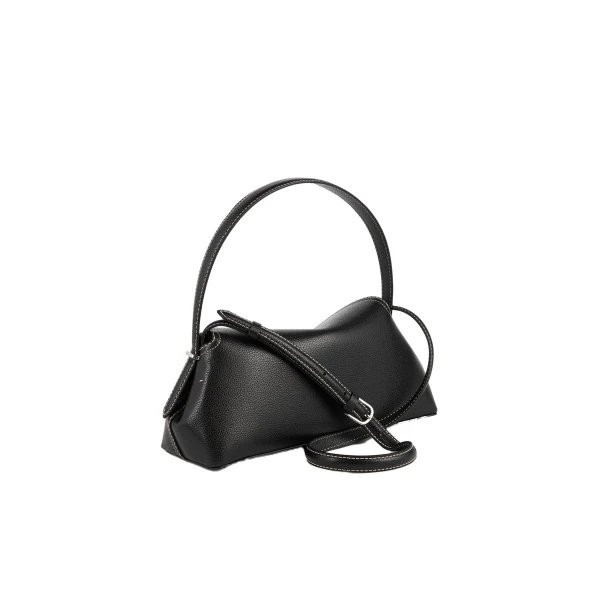 T-Lock grained-leather shoulder in Black - Image 4