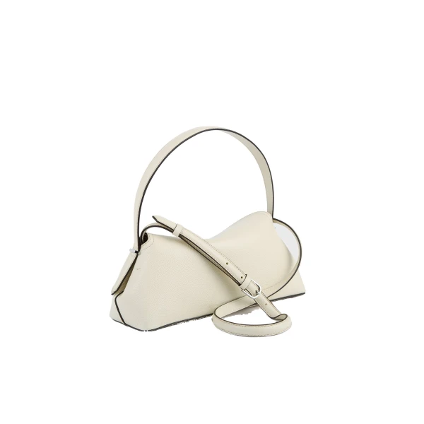 T-Lock grained-leather shoulder in Milk - Image 4