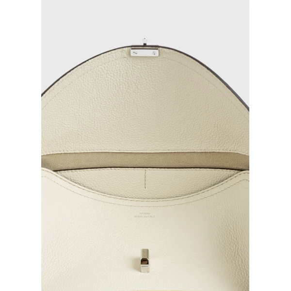 T-Lock grained-leather shoulder in Milk - Image 5