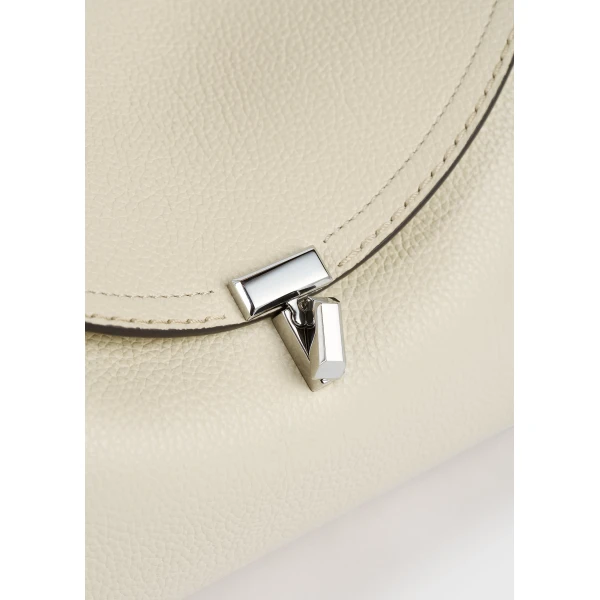 T-Lock grained-leather shoulder in Milk - Image 6