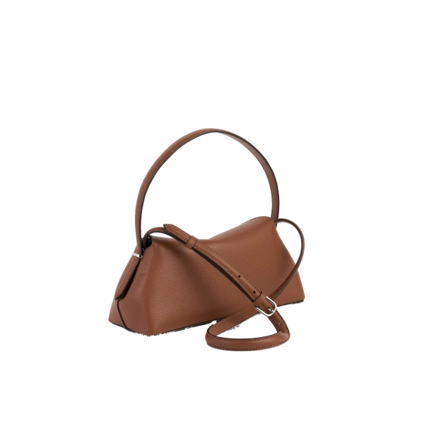 T-Lock grained-leather shoulder in Sienna - Image 4