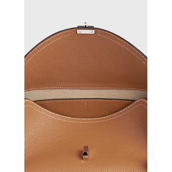 T-Lock grained-leather shoulder in Tan - Image 5