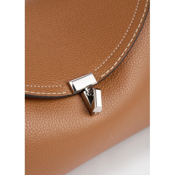 T-Lock grained-leather shoulder in Tan - Image 6