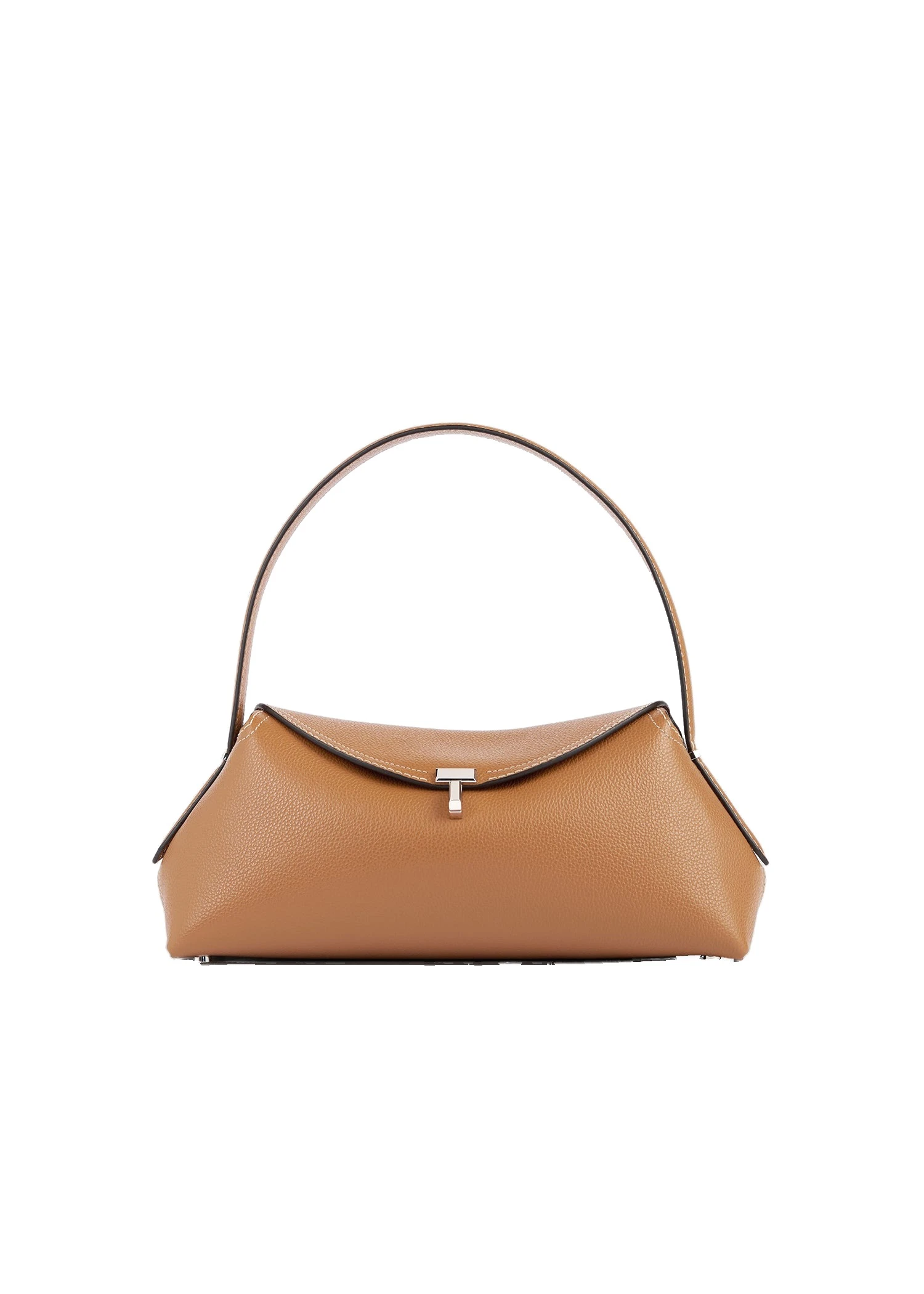 T-Lock grained-leather shoulder in Tan