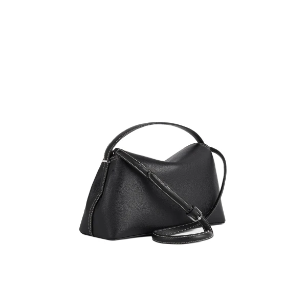 T-Lock grained-leather top handle in Black - Image 4