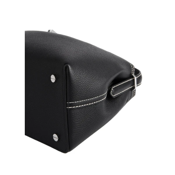 T-Lock grained-leather top handle in Black - Image 6
