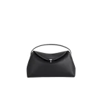 Toteme T-Lock grained-leather top handle in Black