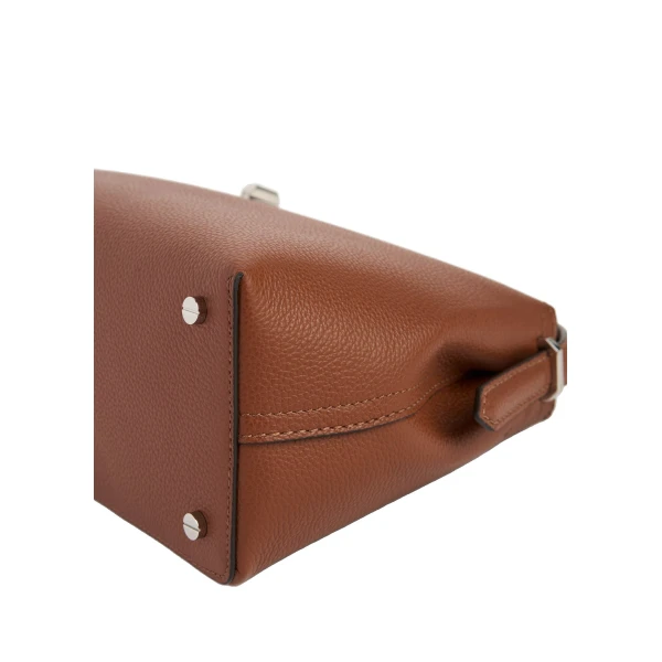 T-Lock grained-leather top handle in Sienna - Image 6