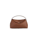 Toteme T-Lock grained-leather top handle in Sienna