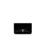 Toteme T-Lock grained-patent crossbody in Black