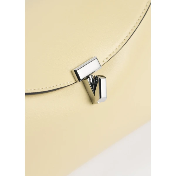 T-Lock leather clutch in Champagne - Image 5