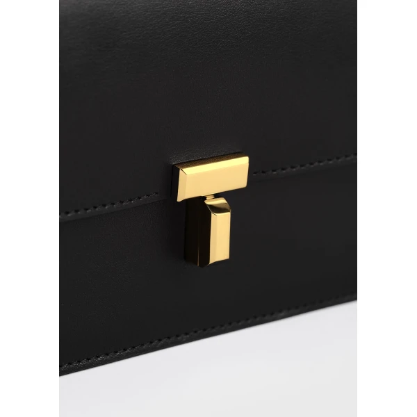 T-Lock leather crossbody in Black - Image 6