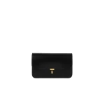 Toteme T-Lock leather crossbody in Black