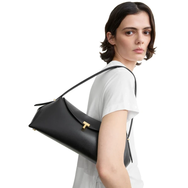 T-Lock leather shoulder in Black - Image 2