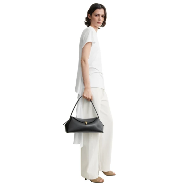 T-Lock leather shoulder in Black - Image 3