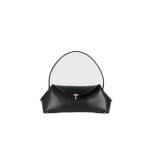 Toteme T-Lock leather shoulder in Black