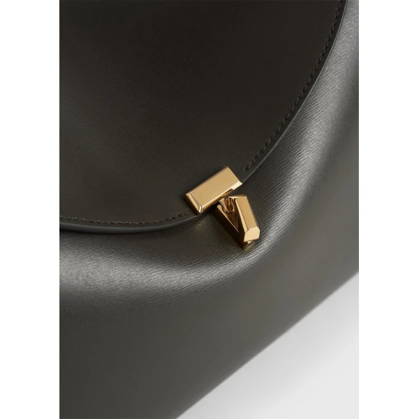 T-Lock leather top handle in Bark - Image 5