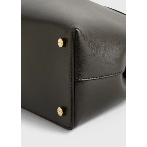 T-Lock leather top handle in Bark - Image 6
