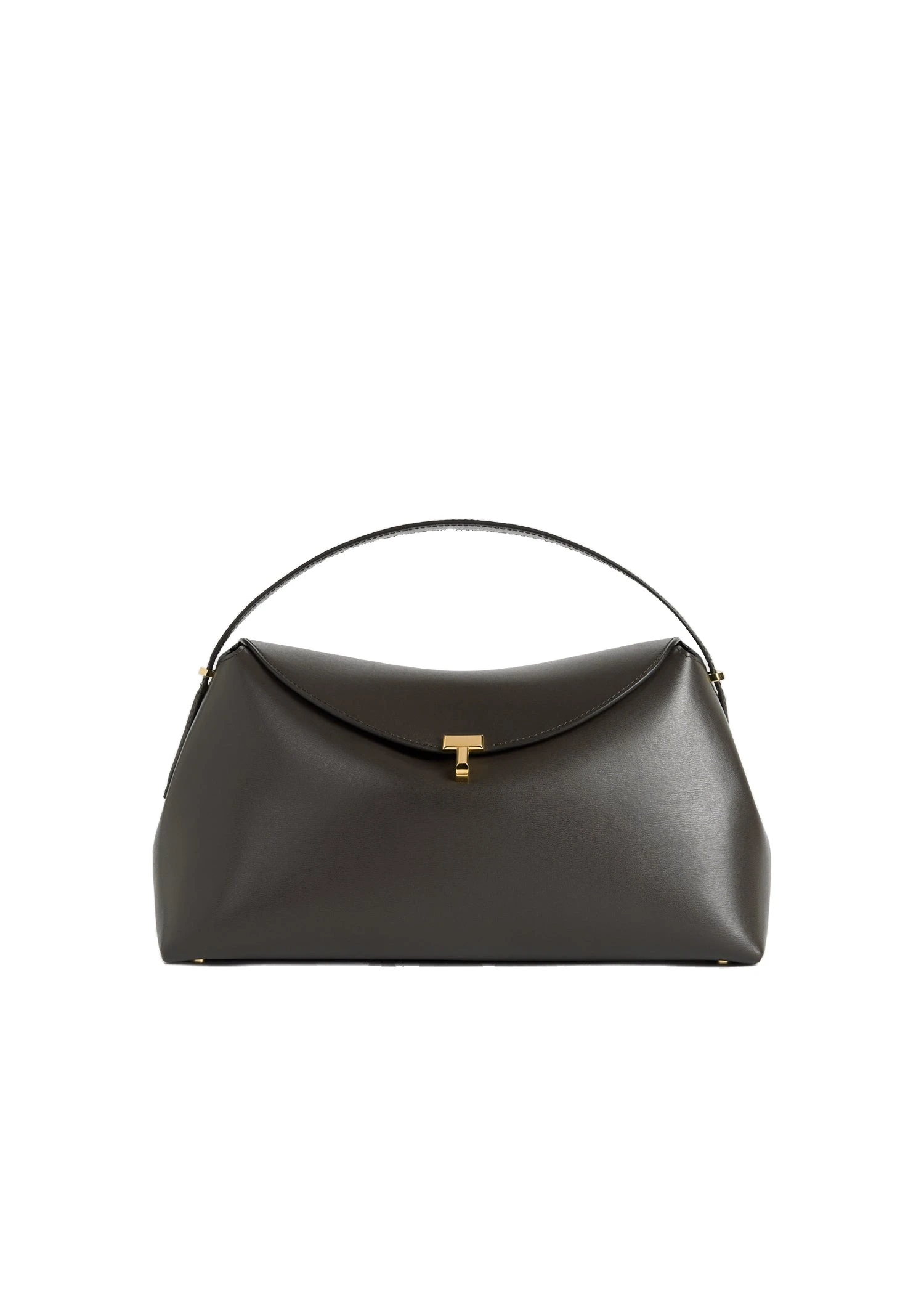 T-Lock leather top handle in Bark