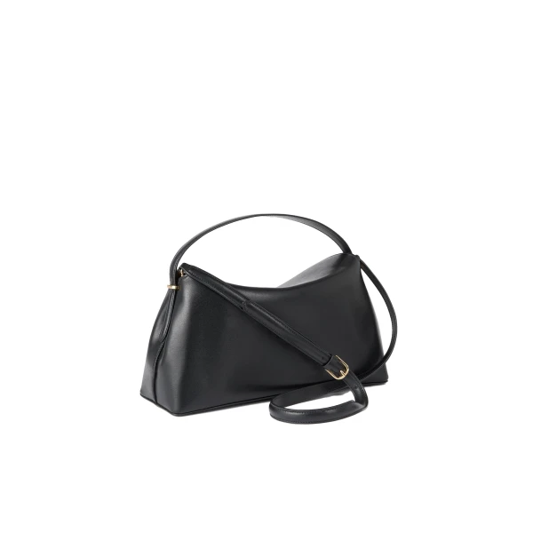 T-Lock leather top handle in Black - Image 4