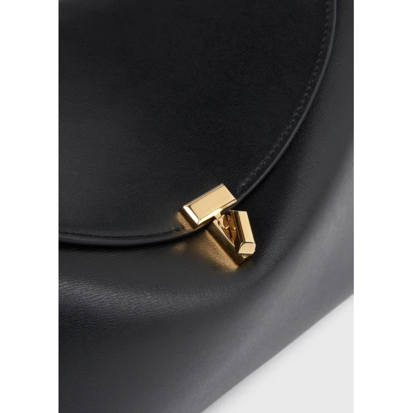 T-Lock leather top handle in Black - Image 5