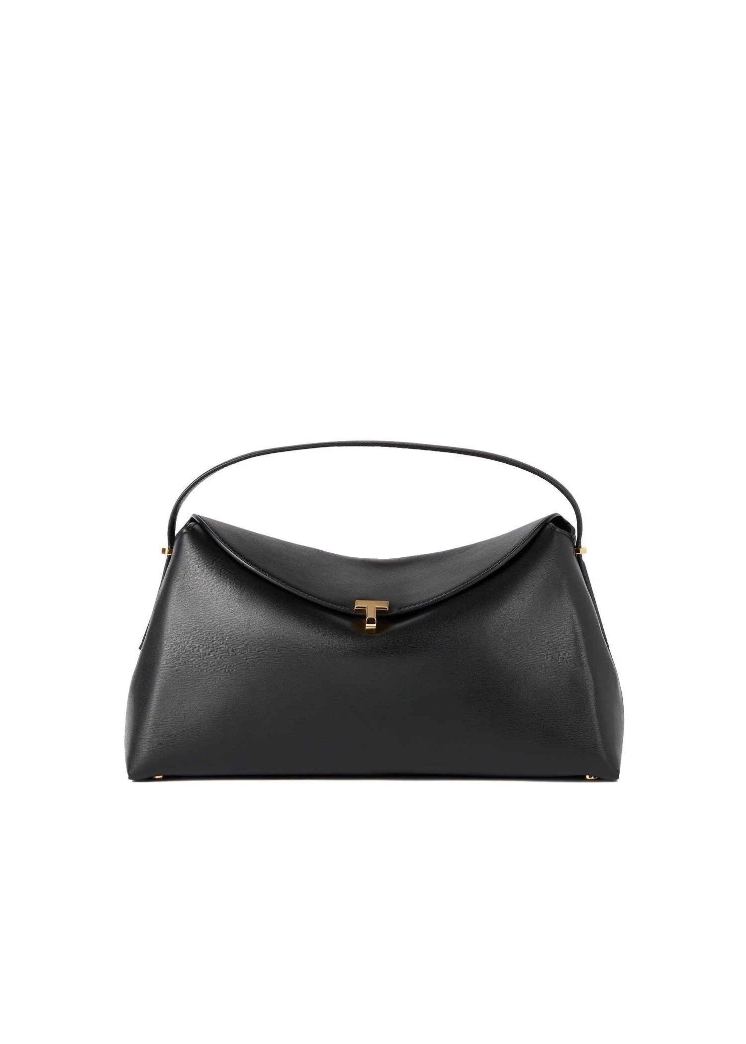 T-Lock leather top handle in Black