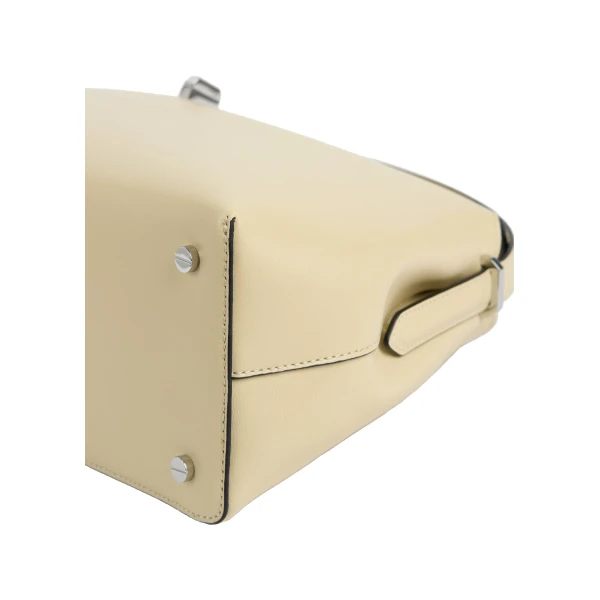 T-Lock leather top handle in Champagne - Image 4