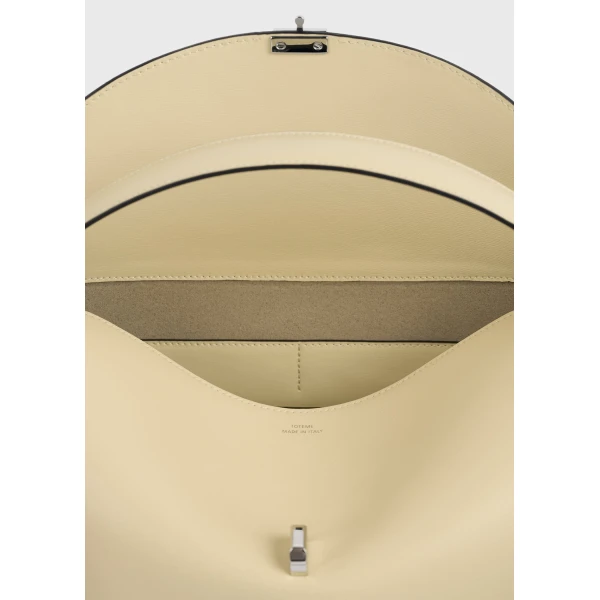 T-Lock leather top handle in Champagne - Image 6