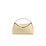 Toteme T-Lock leather top handle in Champagne