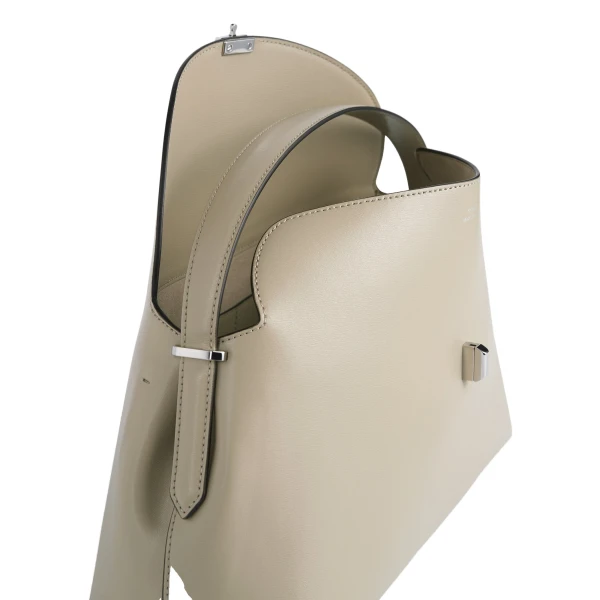 T-Lock leather top handle in Fawn - Image 5