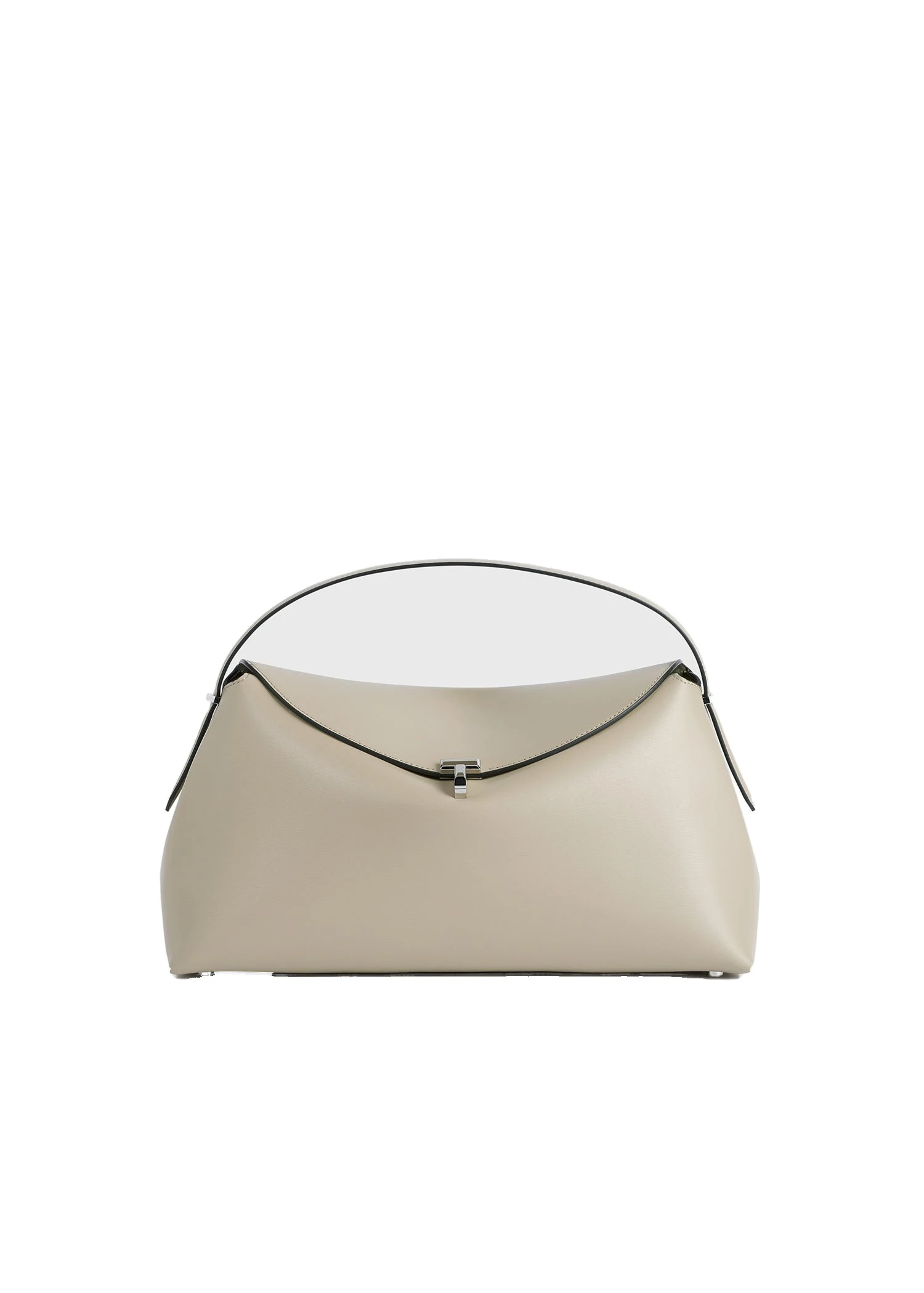 T-Lock leather top handle in Fawn