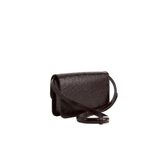 T-Lock ostrich-embossed crossbody in Bordeaux - Image 4