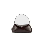 Toteme T-Lock ostrich-embossed shoulder in Bordeaux