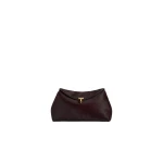 Toteme T-Lock pony hair clutch in Wine