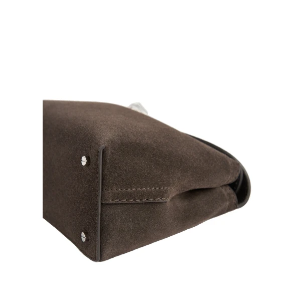 T-Lock suede clutch in Brown - Image 5
