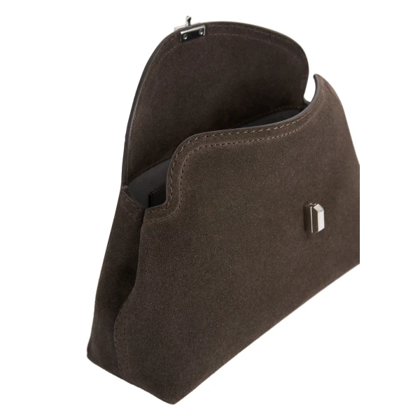T-Lock suede clutch in Brown - Image 6