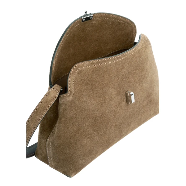 T-Lock suede clutch in Tobacco - Image 6