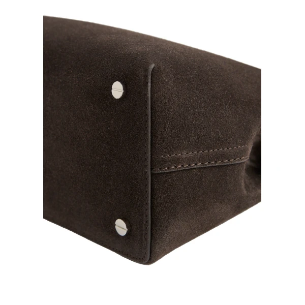 T-Lock suede top handle in Brown - Image 5