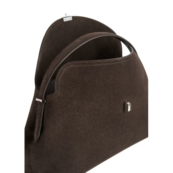 T-Lock suede top handle in Brown - Image 6