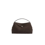 Toteme T-Lock suede top handle in Brown