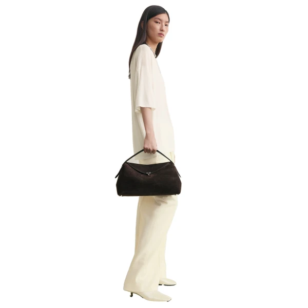 T-Lock suede top handle in Espresso - Image 3