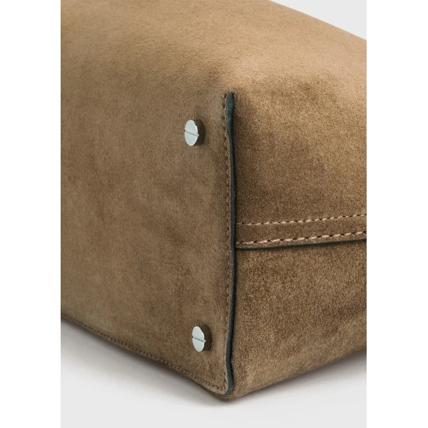 T-Lock suede top handle in Tobacco - Image 5