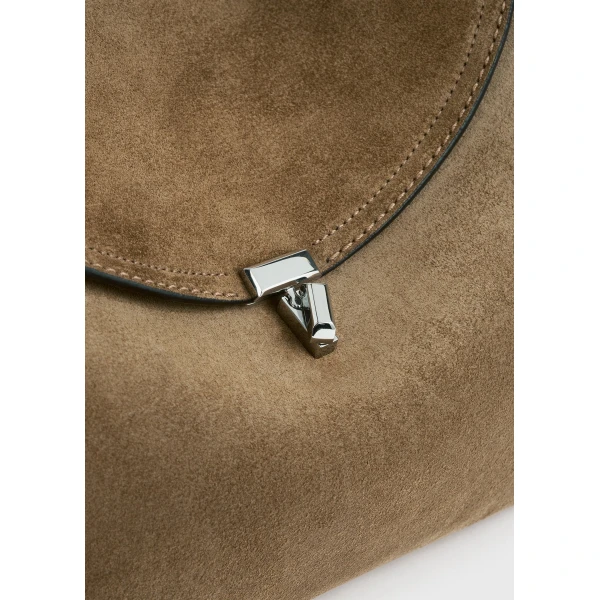 T-Lock suede top handle in Tobacco - Image 6